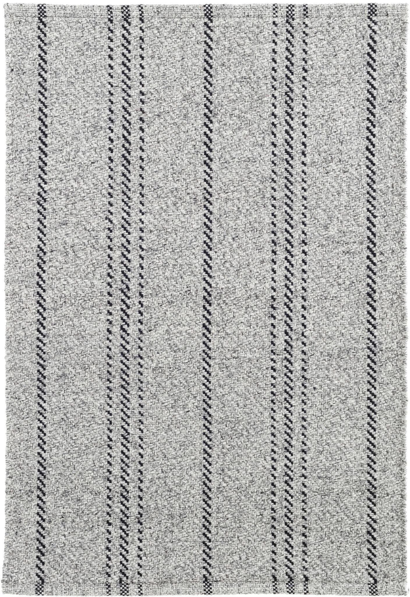 Melange Stripe Grey/Black Handwoven Indoor/Outdoor Rug - DA1028 - 10x14