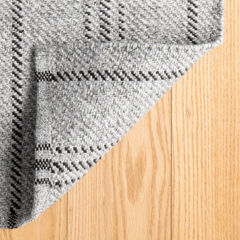 Melange Stripe Grey/Black Handwoven Indoor/Outdoor Rug - DA1028 - 10x14