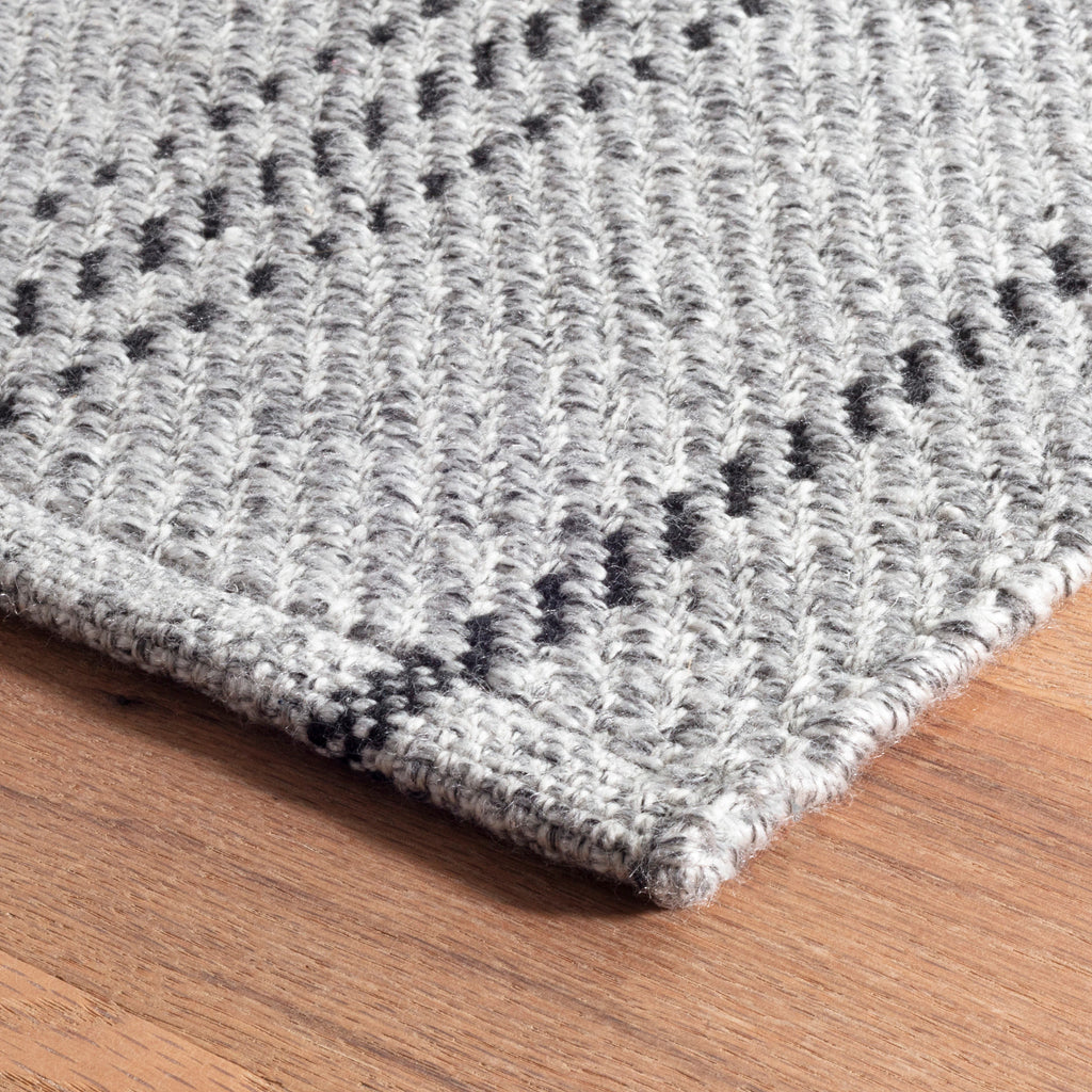 Melange Stripe Grey/Black Handwoven Indoor/Outdoor Rug - DA1028 - 10x14