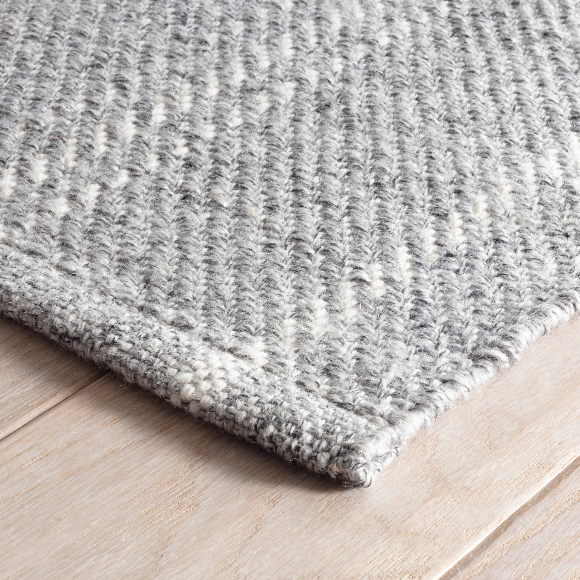 Melange Stripe Grey/Ivory Handwoven Indoor/Outdoor Rug - DA1029 - 10x14