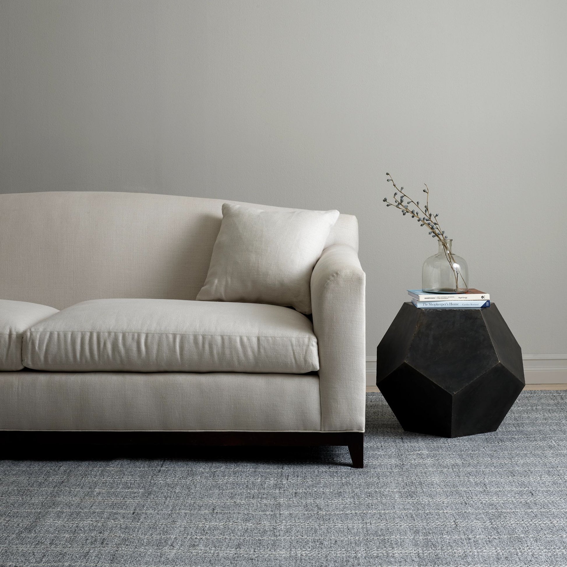 Melange Stripe Grey/Ivory Handwoven Indoor/Outdoor Rug - DA1029 - 10x14
