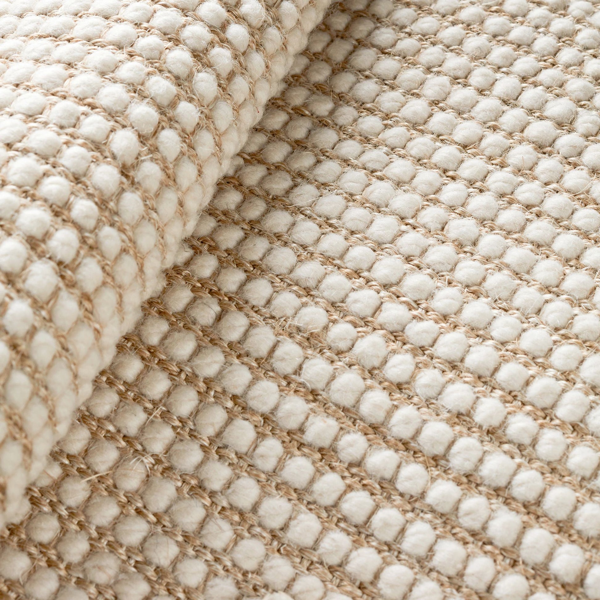 Pixel Wheat Woven Sisal/Wool Rug - DA1062 - 10x14