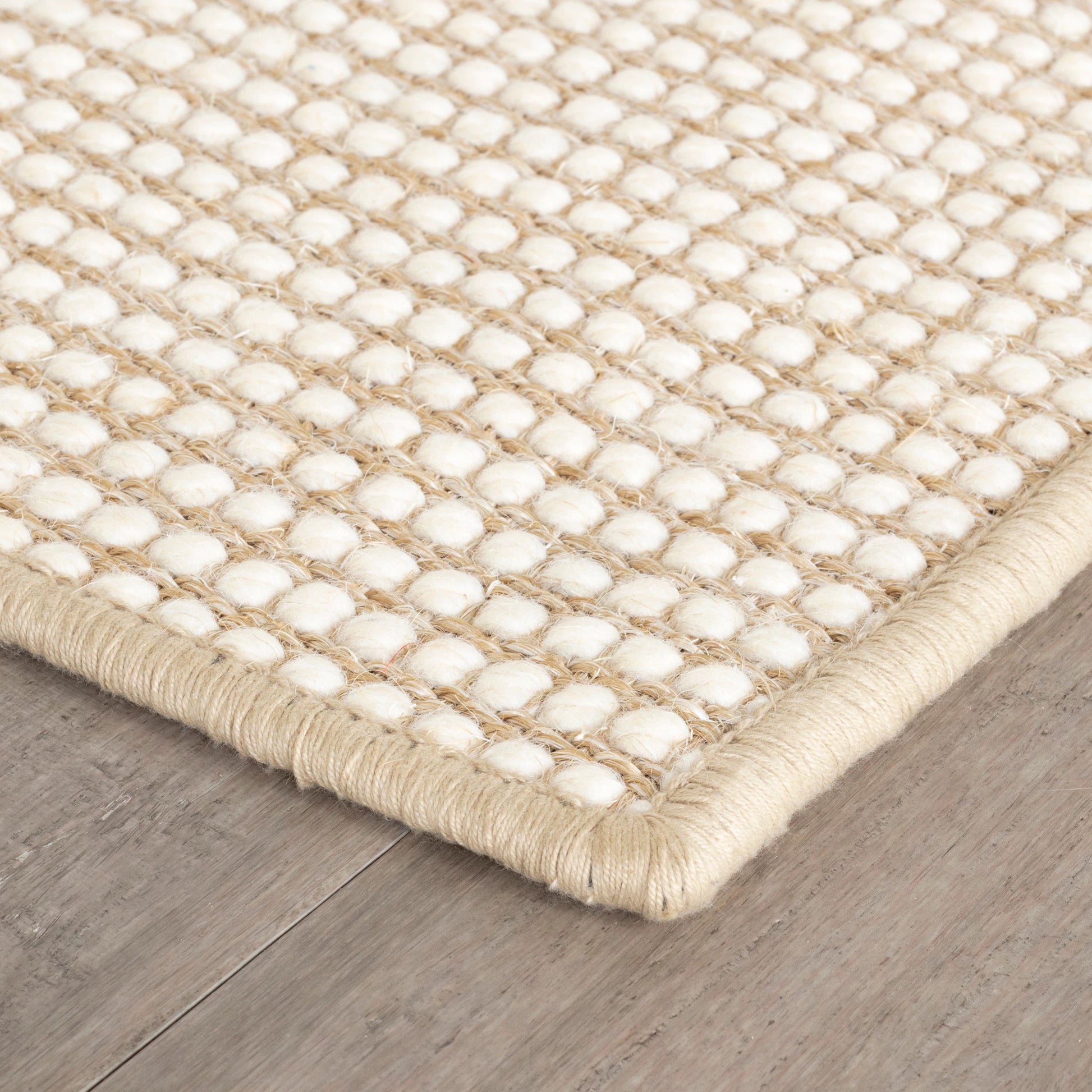 Pixel Wheat Woven Sisal/Wool Rug - DA1062 - 10x14