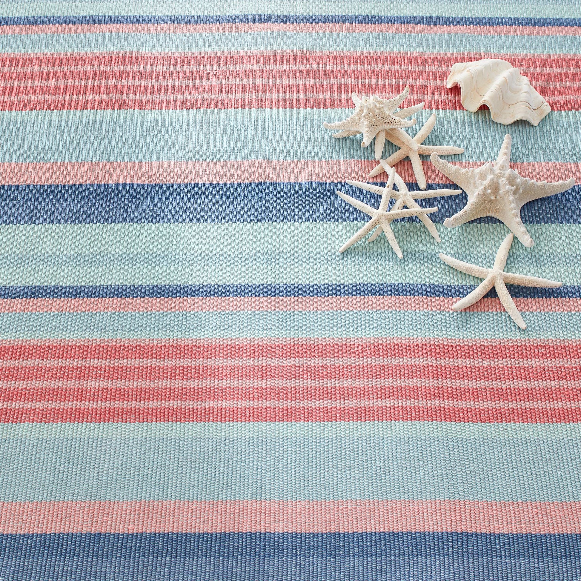Aruba Stripe Handwoven Cotton Rug - DA1089 - Runner-2.5x12