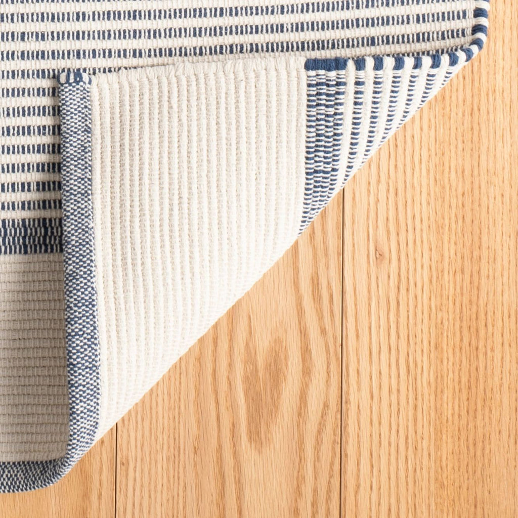 La Mirada Navy Handwoven Cotton Rug - DA1150 - 10x14