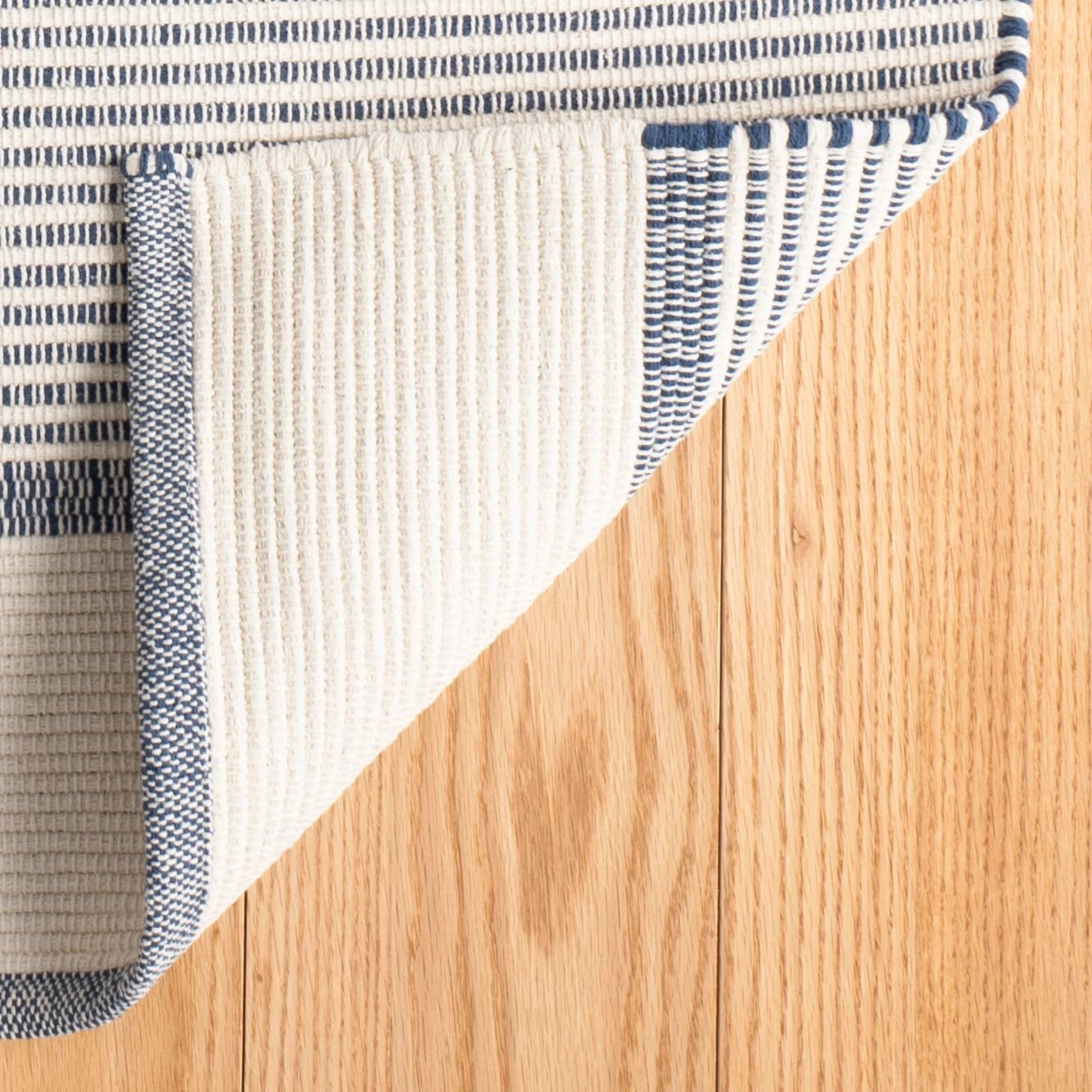 La Mirada Navy Handwoven Cotton Rug - DA1150 - 10x14
