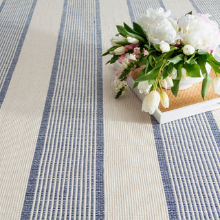 La Mirada Navy Handwoven Cotton Rug - DA1150 - 10x14