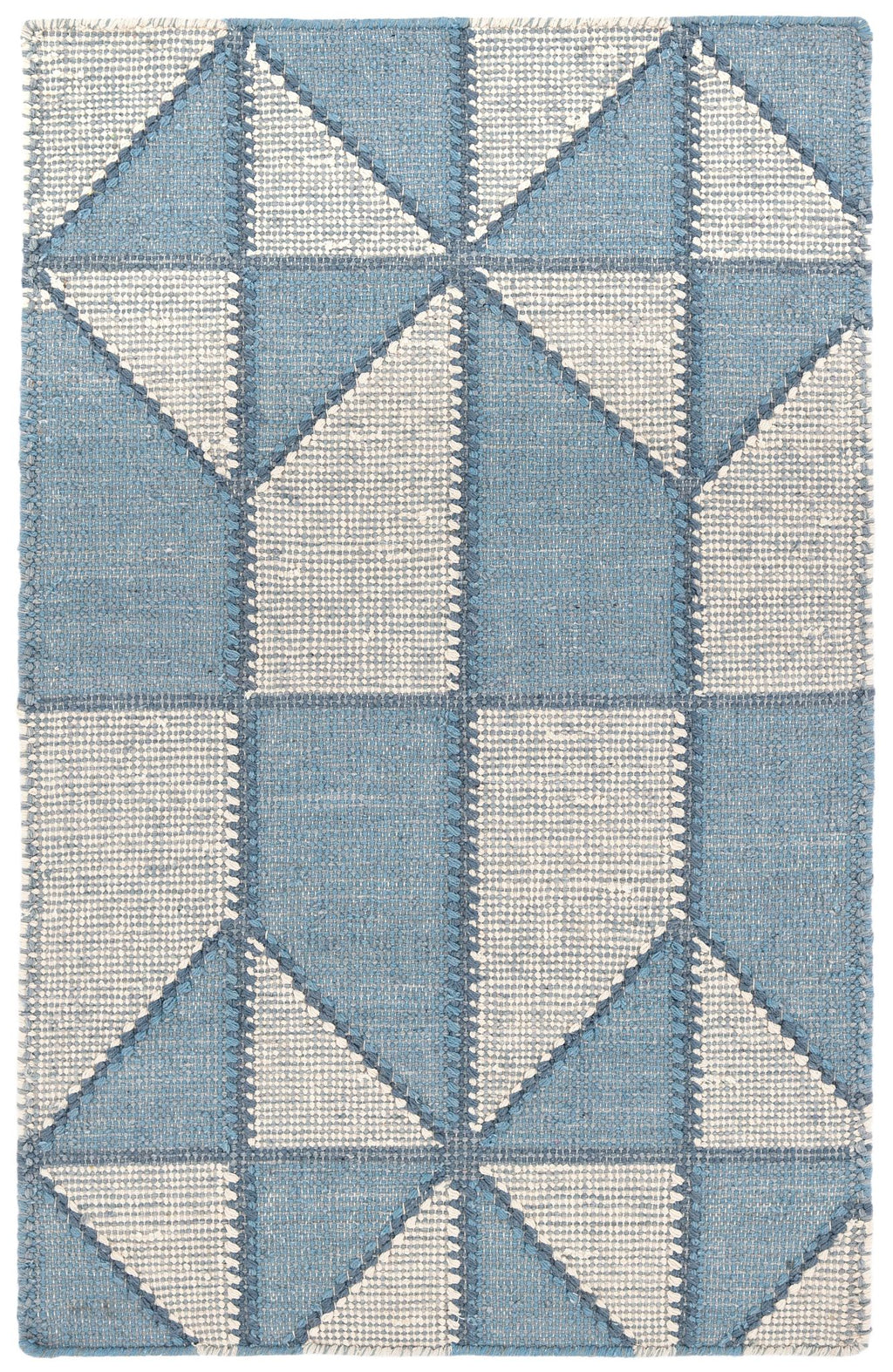 Ojai Blue Hand Loom Knotted Cotton Rug - DA1167 - 10x14