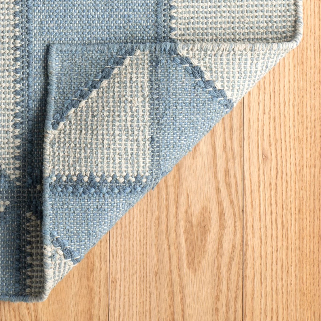 Ojai Blue Hand Loom Knotted Cotton Rug - DA1167 - 10x14