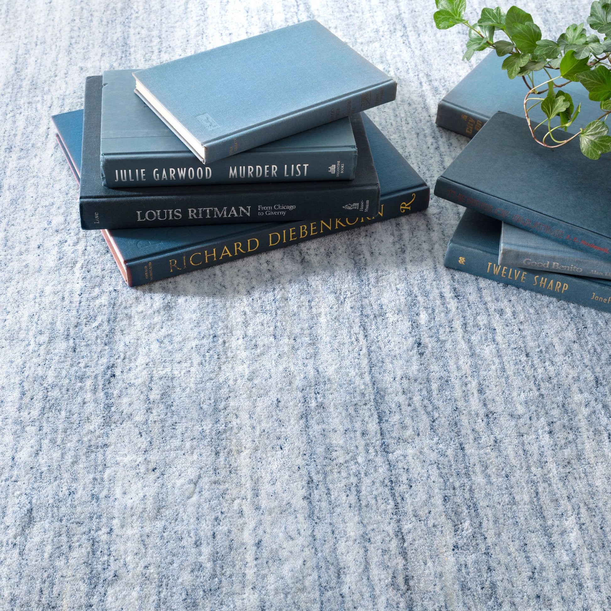 Nordic Blue Hand Loom Knotted Performance Rug - DA1181 - 12x18