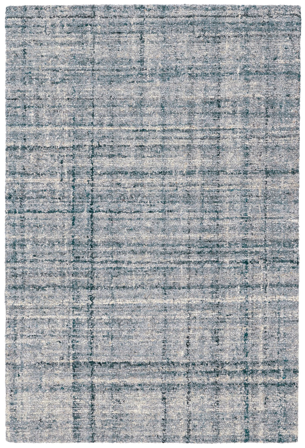 Harris Blue/Ivory Hand Micro Hooked Wool Rug - DA1183 - 10x14