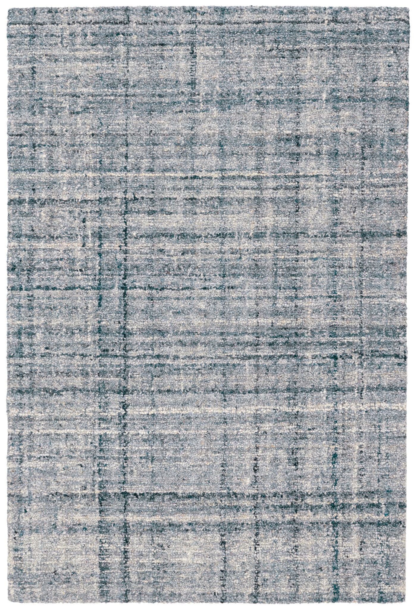 Harris Blue/Ivory Hand Micro Hooked Wool Rug - DA1183 - 10x14