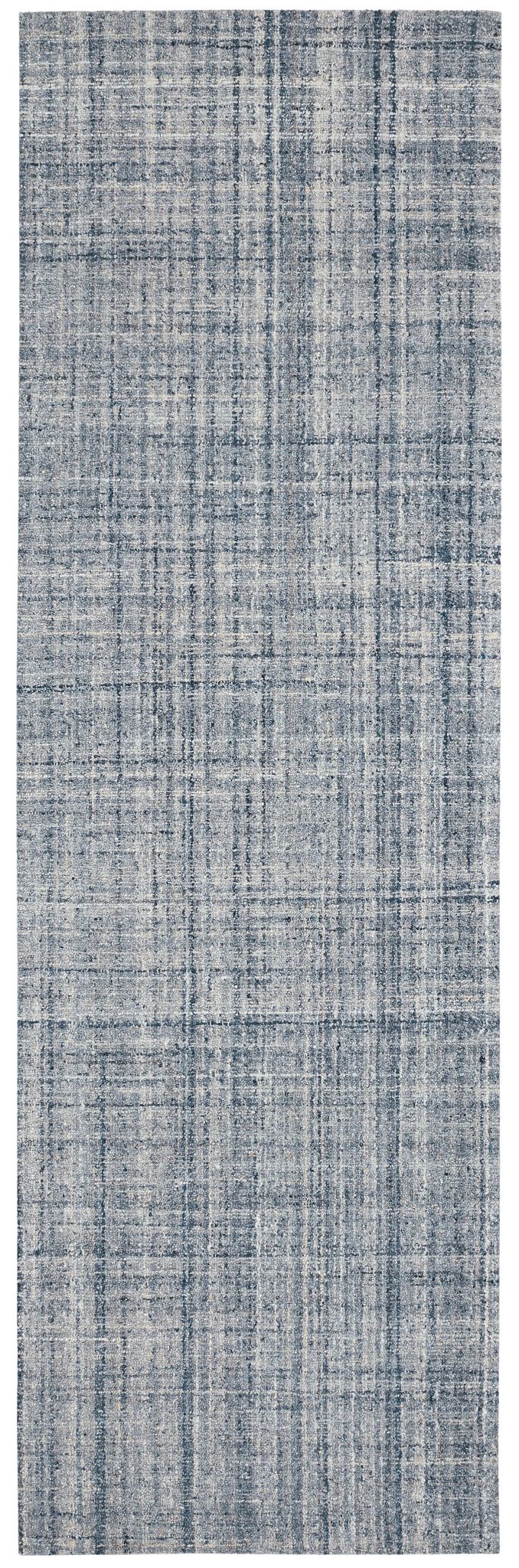 Harris Blue/Ivory Hand Micro Hooked Wool Rug - DA1183 - Runner-2.5x8