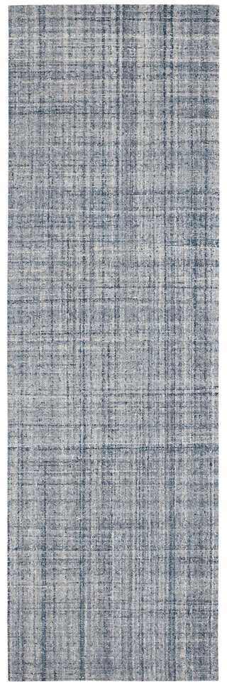 Harris Blue/Ivory Hand Micro Hooked Wool Rug - DA1183 - Runner-2.5x8