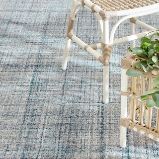Harris Blue/Ivory Hand Micro Hooked Wool Rug - DA1183 - 10x14