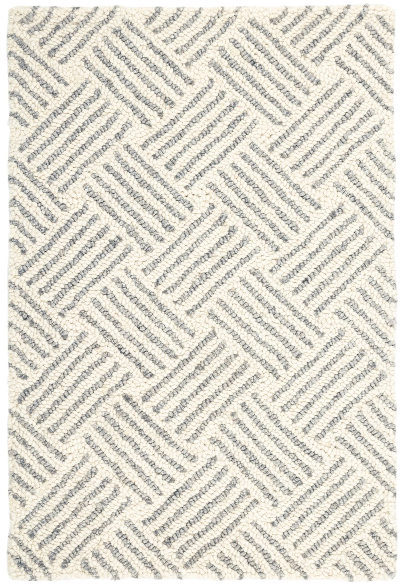Layers Grey Hand Hooked Wool Rug - DA1188 - 10x14