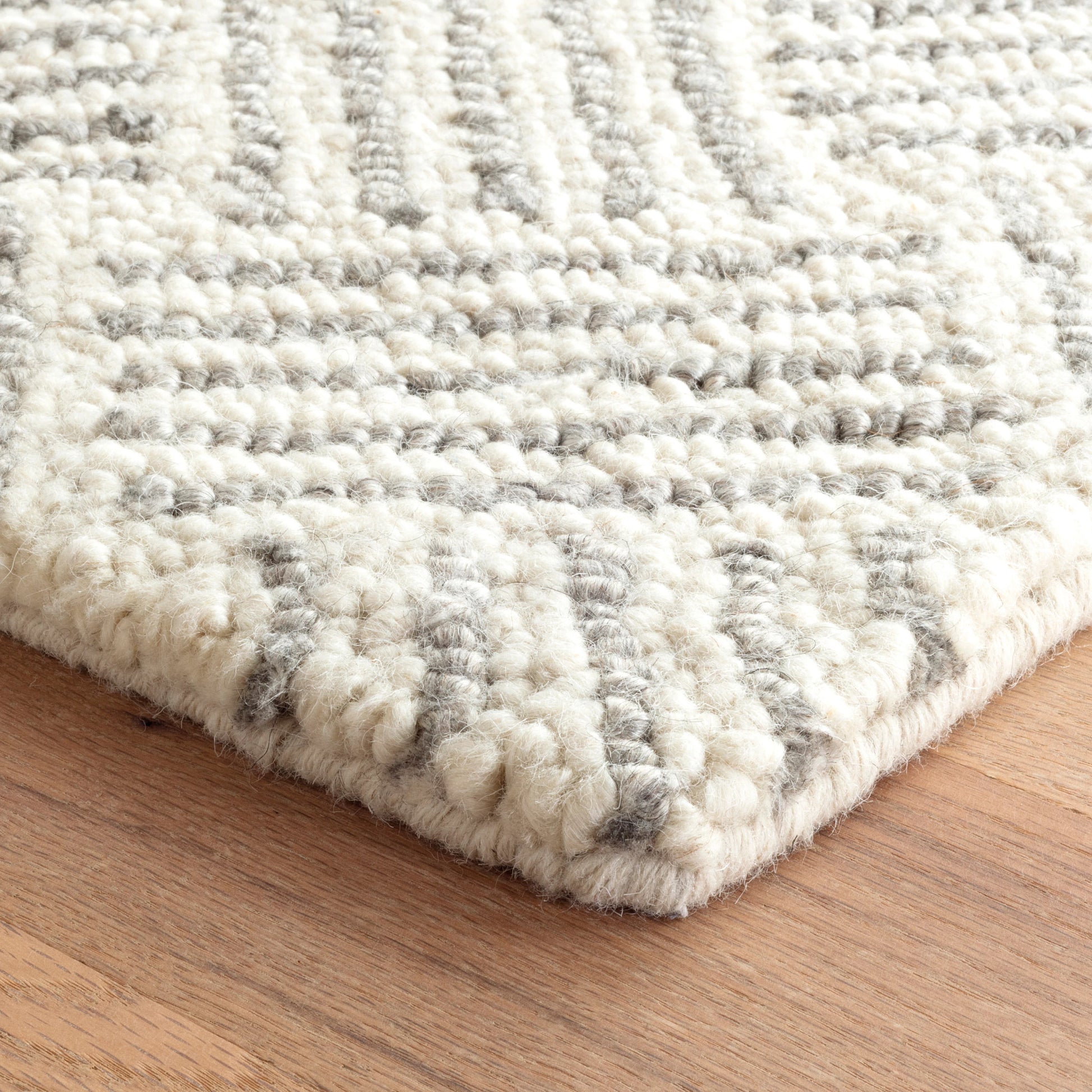 Layers Grey Hand Hooked Wool Rug - DA1188 - 10x14