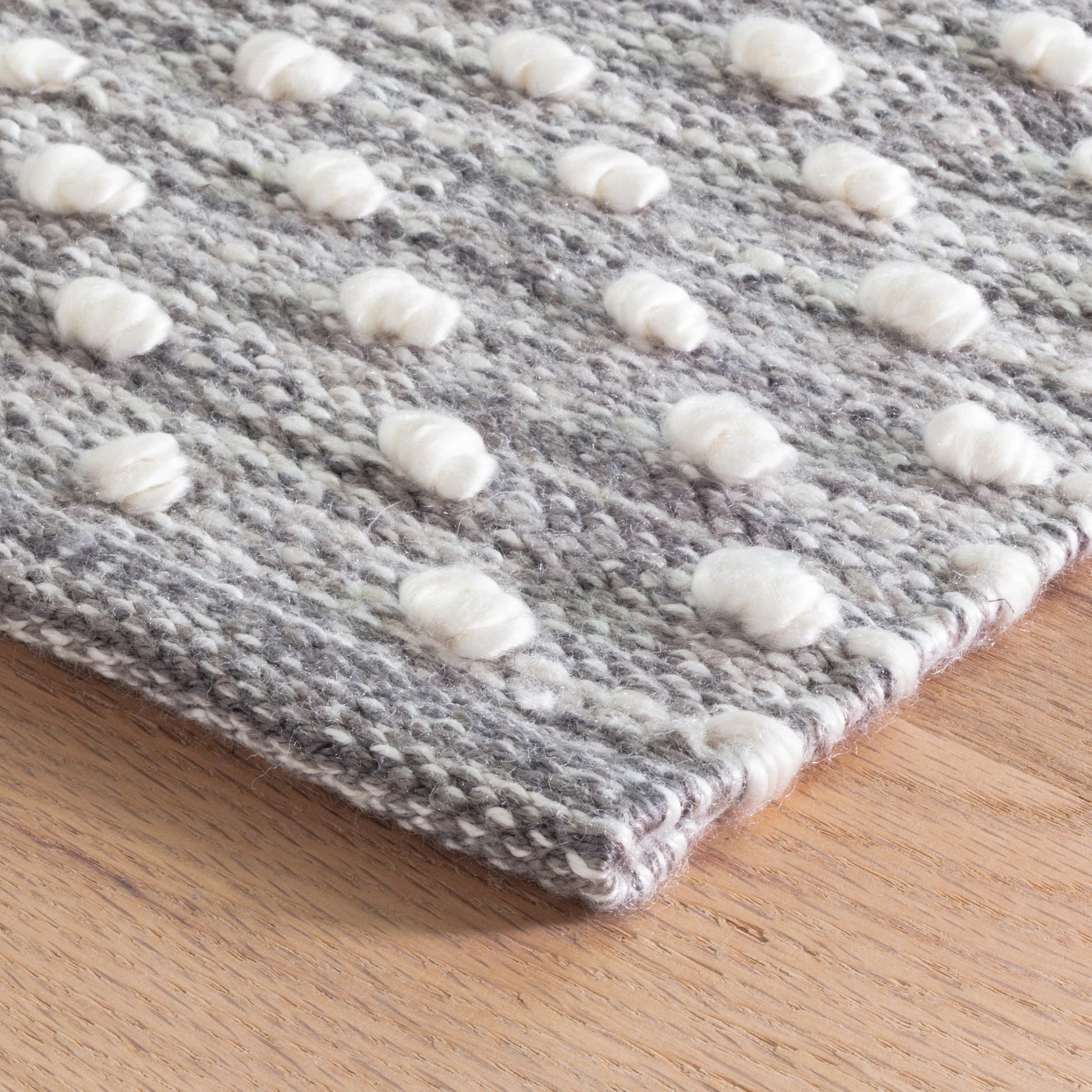 Hobnail Grey Handwoven Performance Rug - DA1191 - 10x14