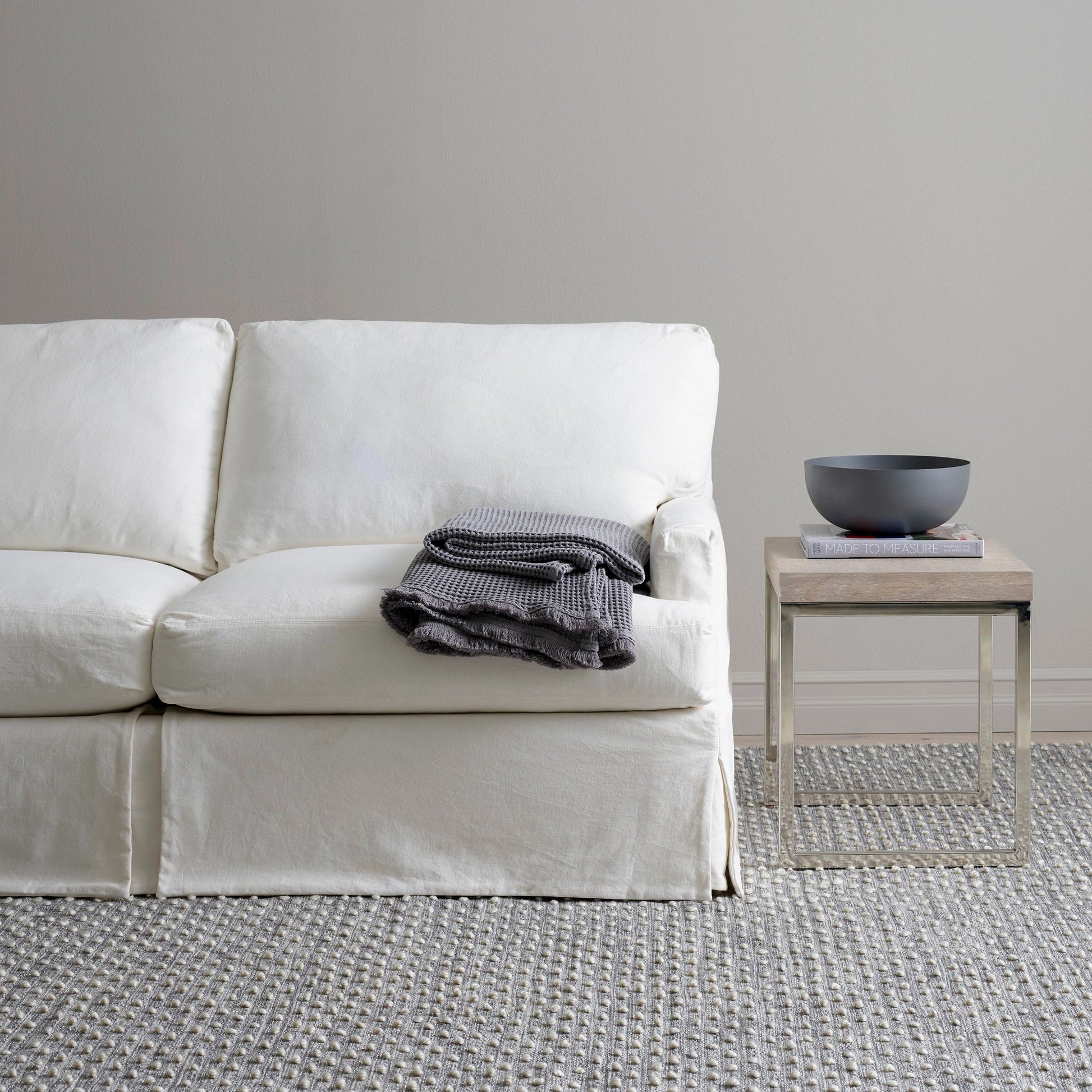 Hobnail Grey Handwoven Performance Rug - DA1191 - 10x14
