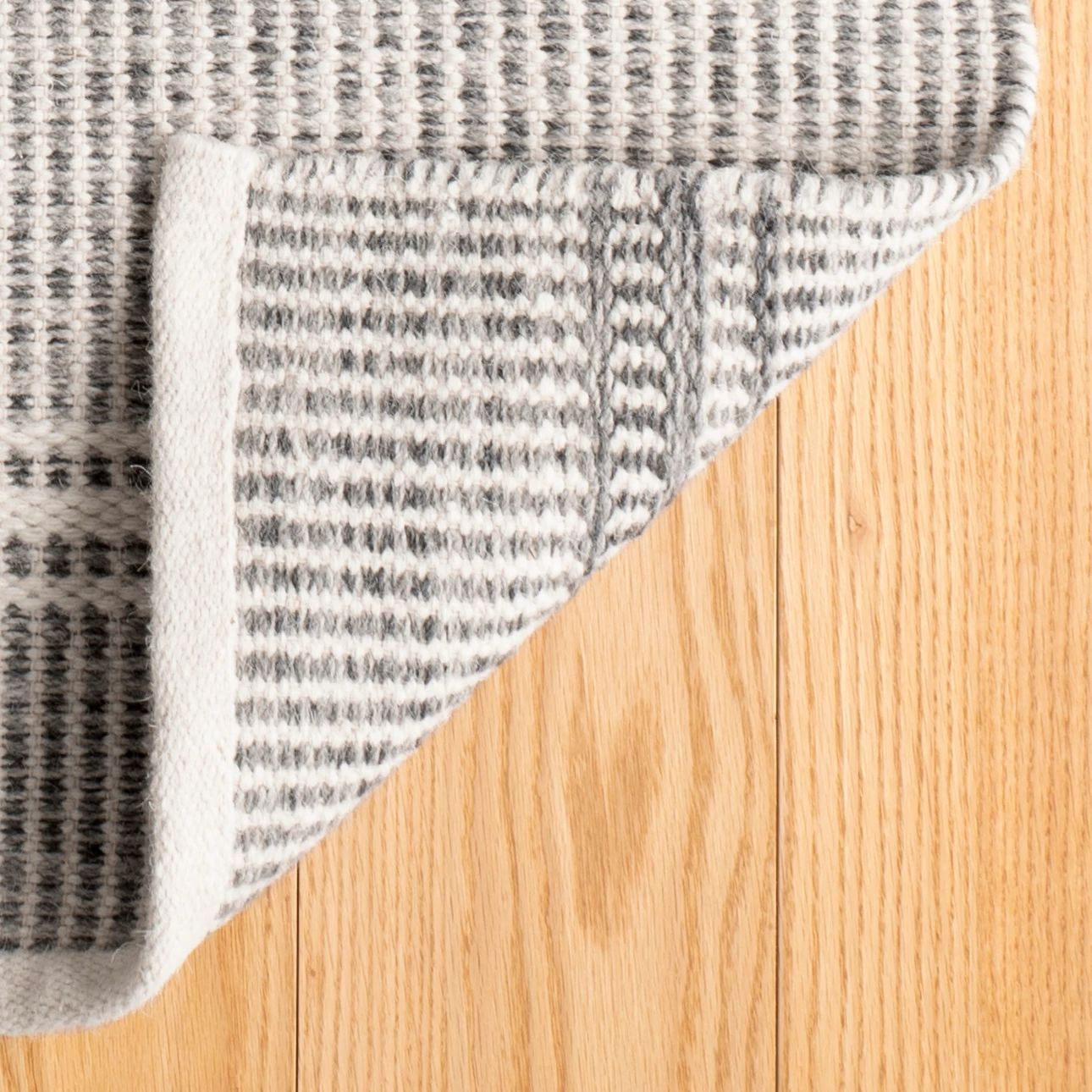 Malta Grey Handwoven Wool Rug - DA1337 - 10x14