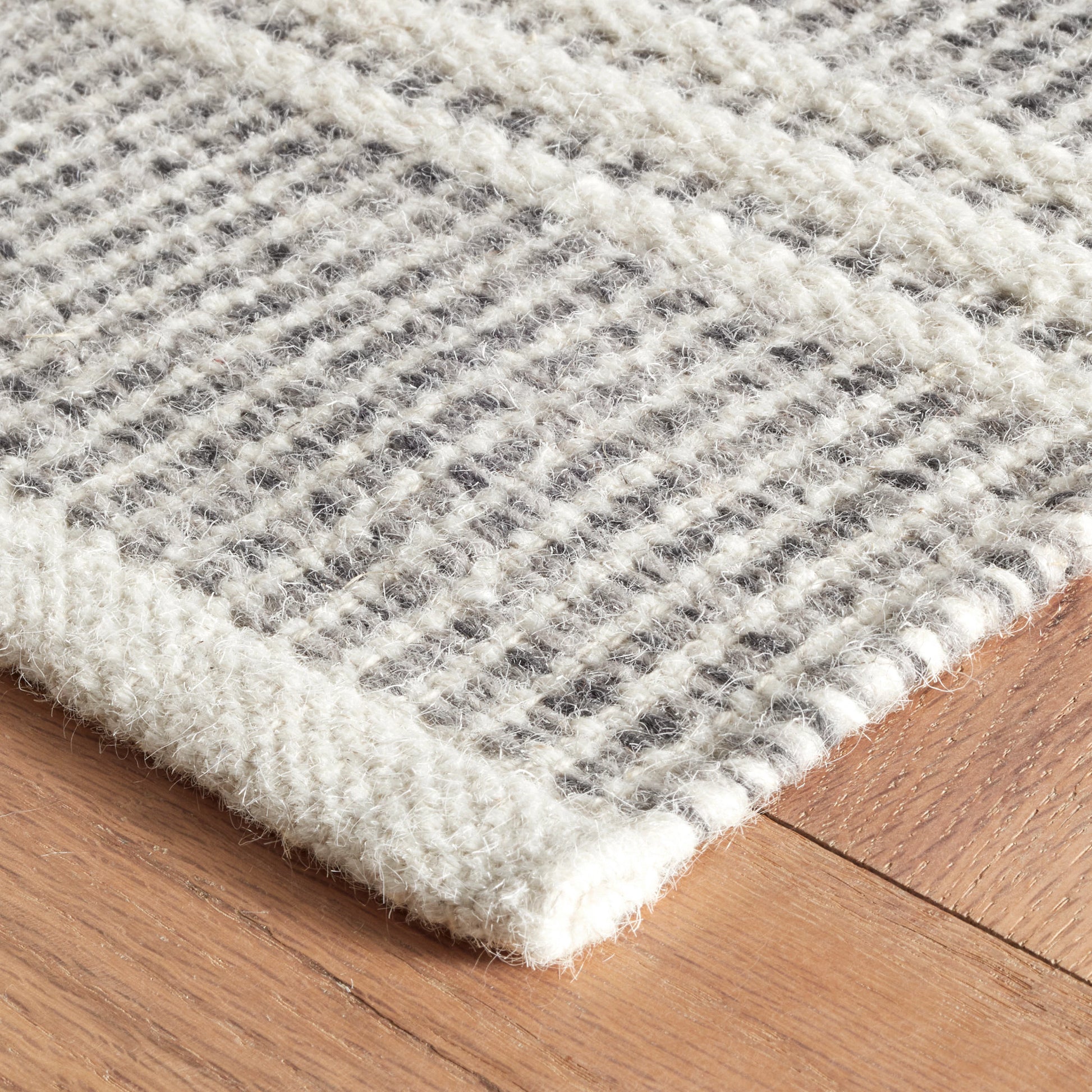 Malta Grey Handwoven Wool Rug - DA1337 - 10x14