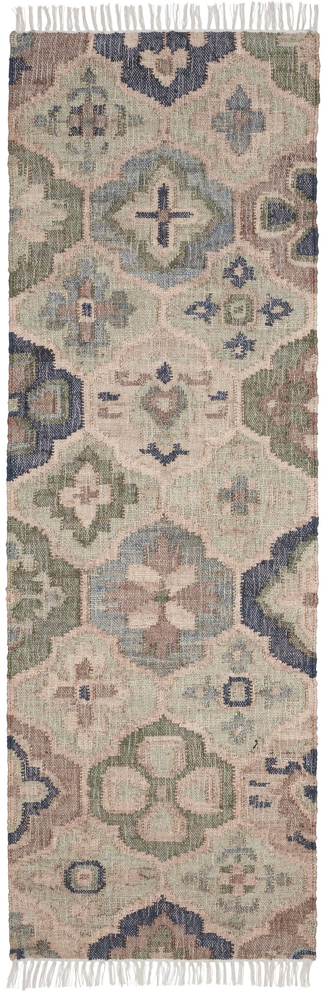 Pali Blue Handwoven Jute Rug - DA1399 - Runner-2.5x8