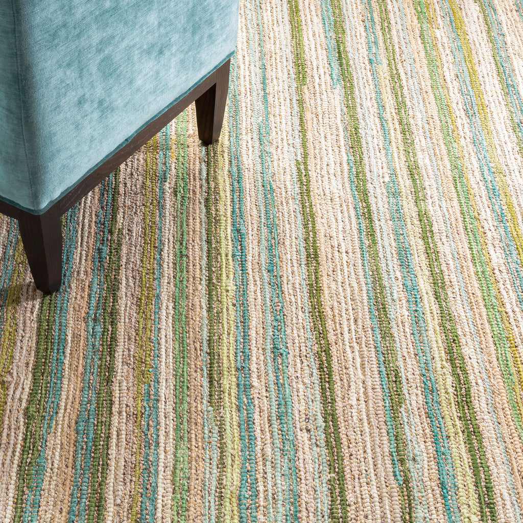 Francisco Green Handwoven Cotton Rug - DA1420 - 10x14