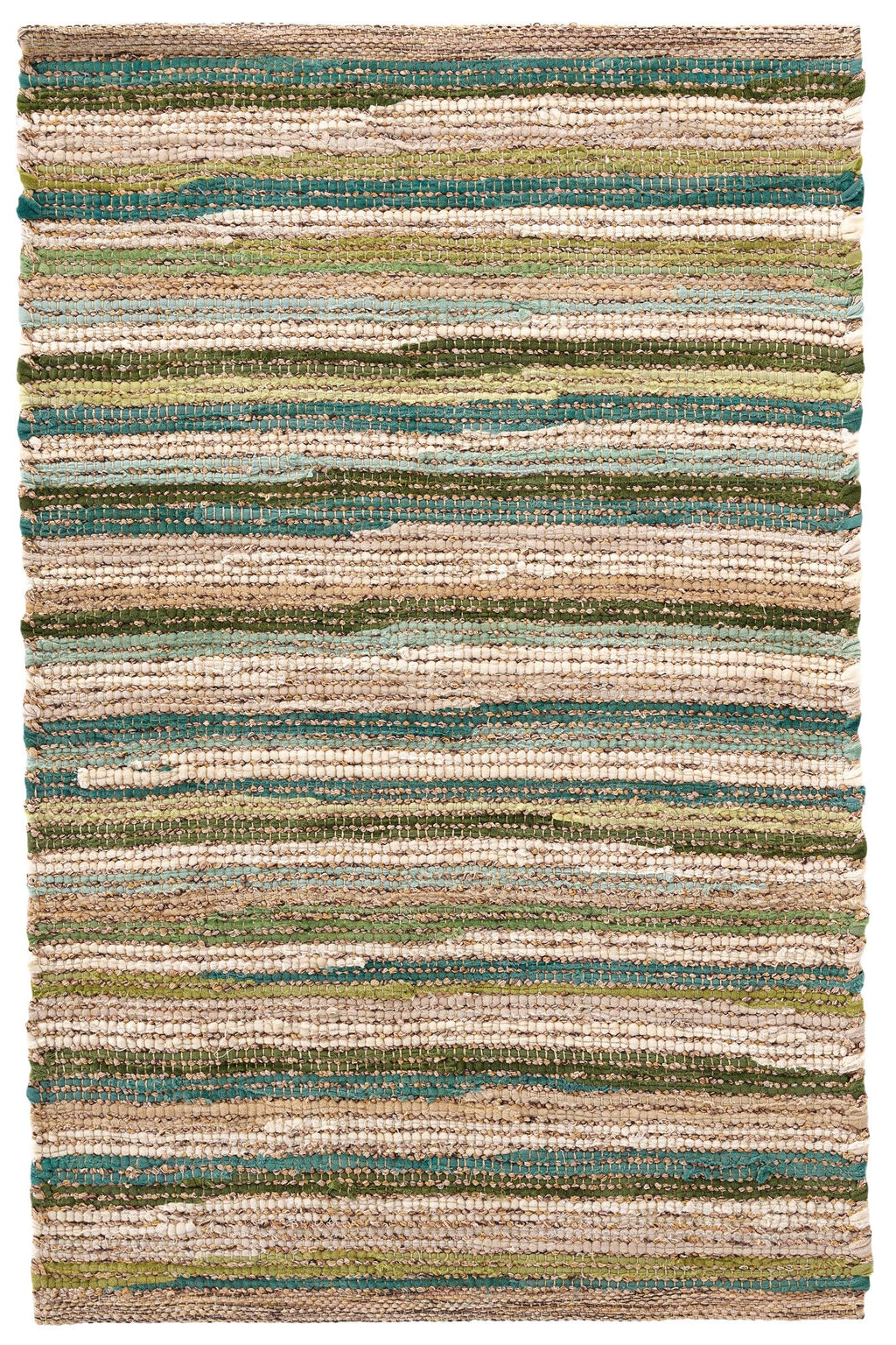 Francisco Green Handwoven Cotton Rug - DA1420 - 10x14