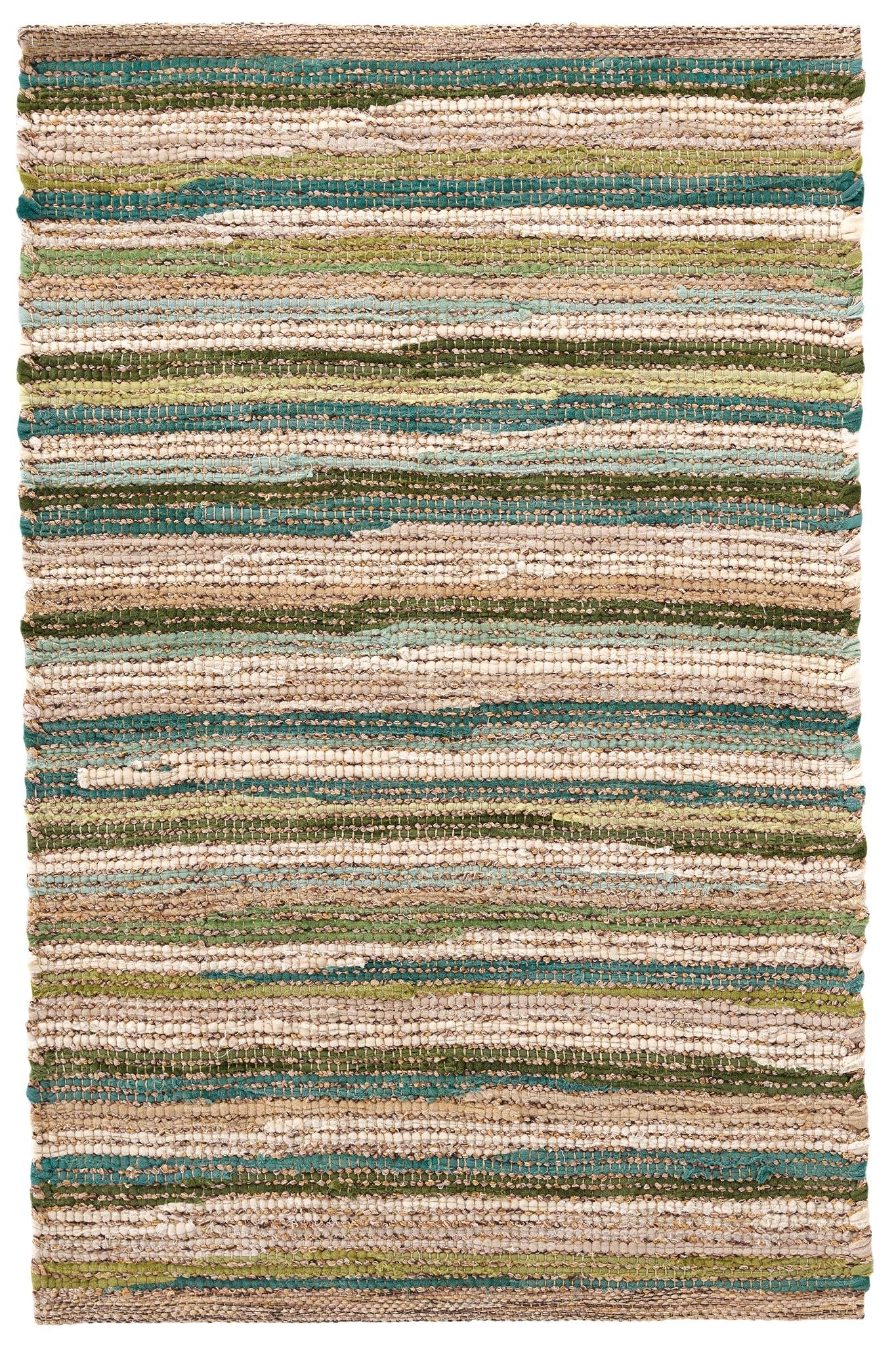Francisco Green Handwoven Cotton Rug - DA1420 - 10x14