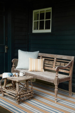 Blue Heron Stripe Handwoven Indoor/Outdoor Rug - DA142 - Runner-2.5x20