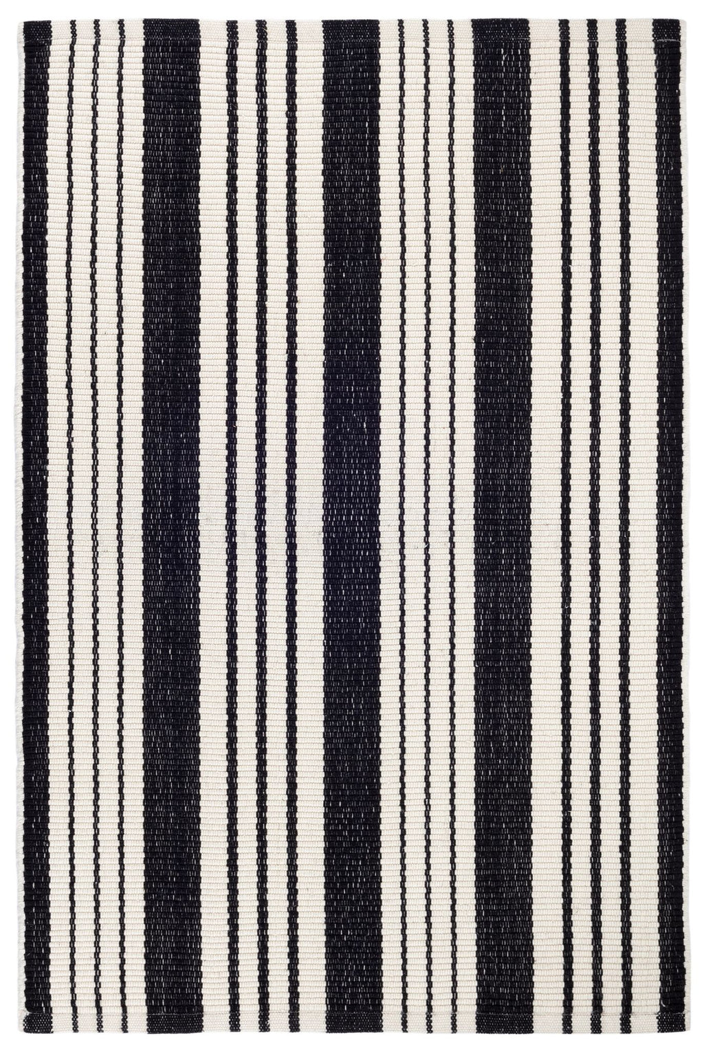 Birmingham Black Handwoven Indoor/Outdoor Rug - DA148 - 10x14