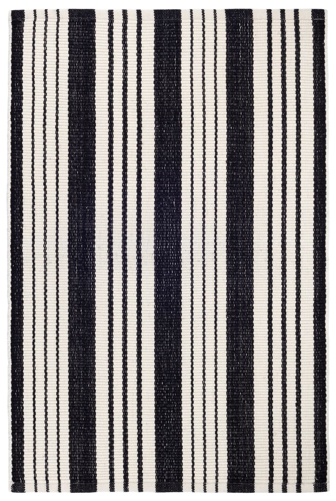 Birmingham Black Handwoven Indoor/Outdoor Rug - DA148 - 10x14