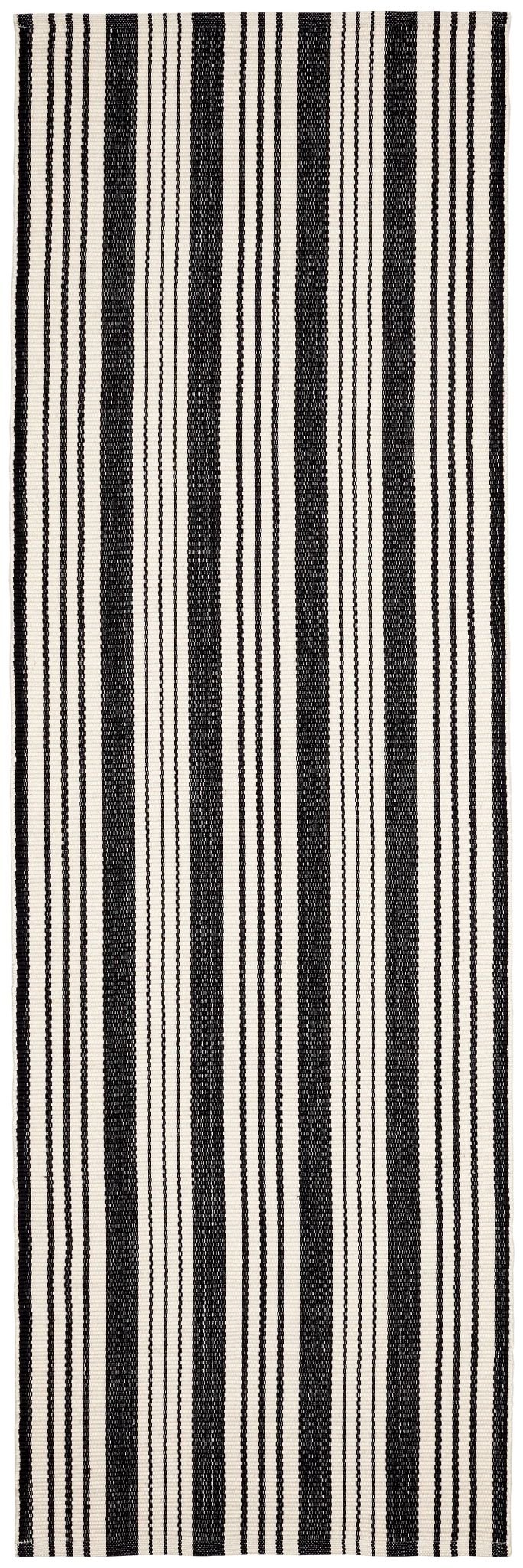 Birmingham Black Handwoven Indoor/Outdoor Rug - DA148 - Runner-2.5x20
