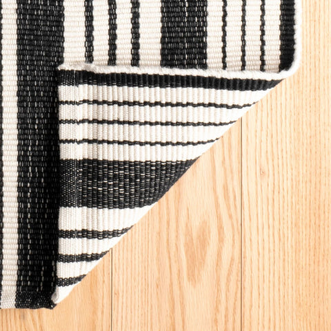 Birmingham Black Handwoven Indoor/Outdoor Rug - DA148 - Runner-2.5x20