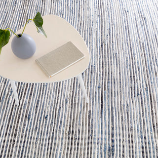 Denim Rag Ribbed Handwoven Cotton Rug - DA1678 - 10x14