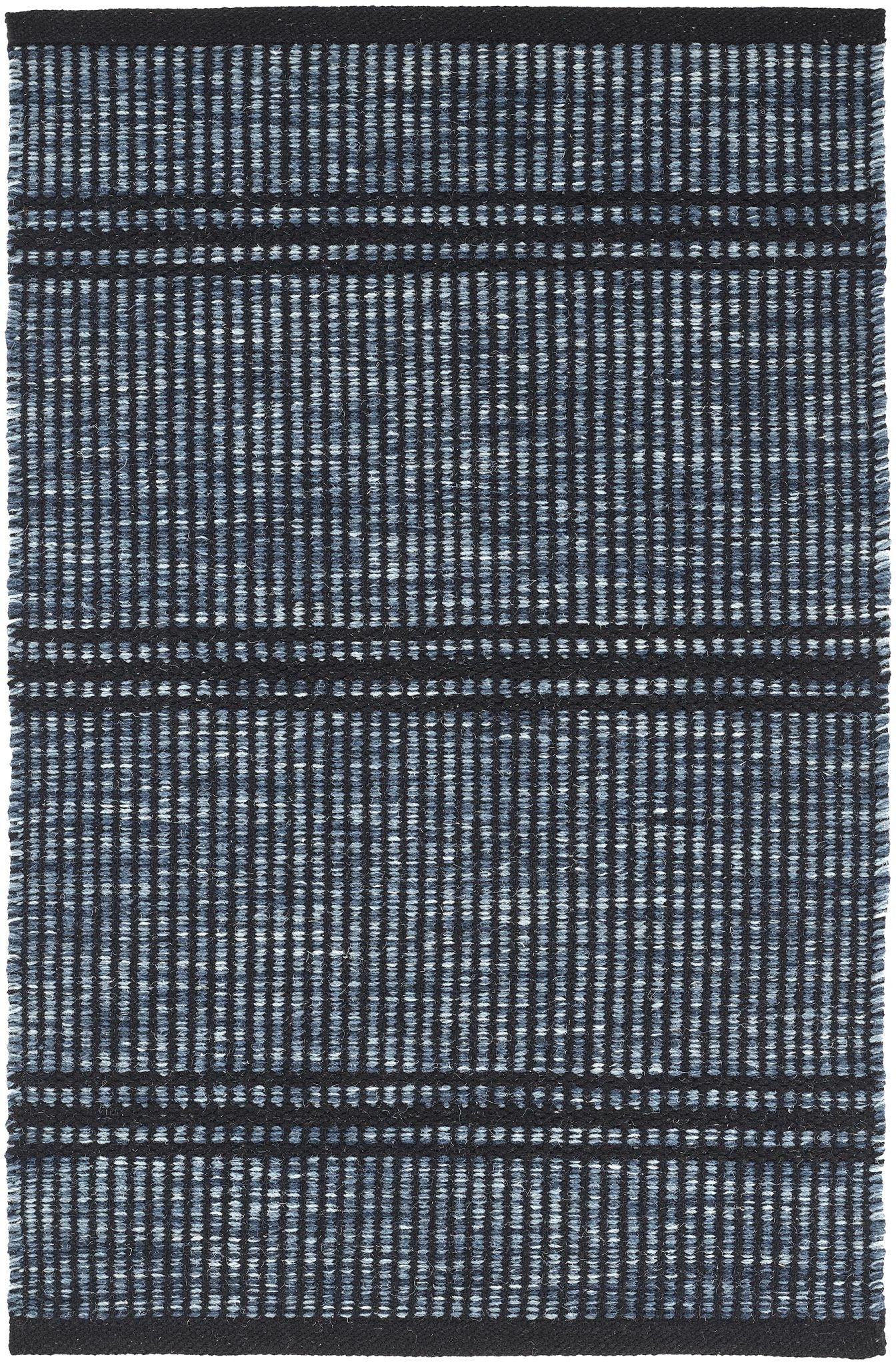 Malta Navy Handwoven Wool Rug - DA1695 - 10x14