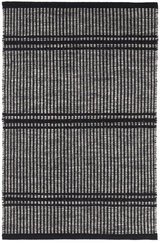 Malta Black Handwoven Wool Rug - DA1698 - 10x14