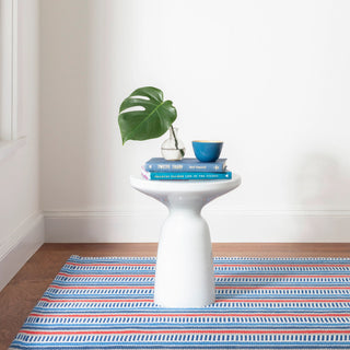 Always Greener Blue/Red Handwoven Indoor/Outdoor Rug - DA1738 - 5x8