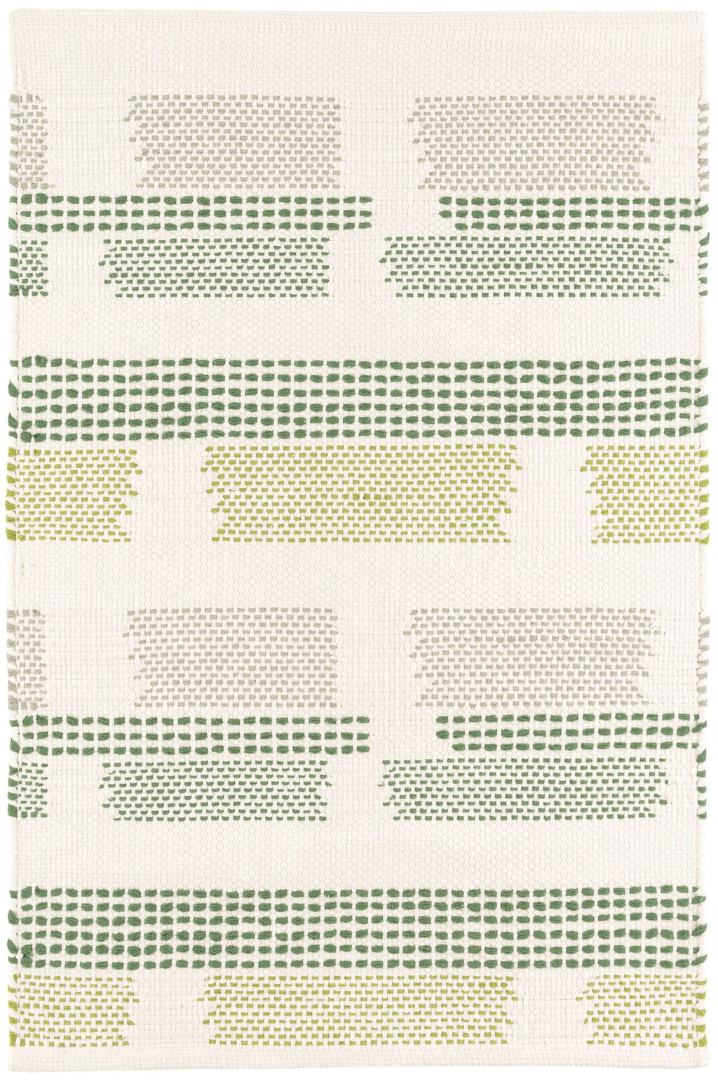 Tread Lightly Green Handwoven Cotton Rug - DA1744 - 10x14