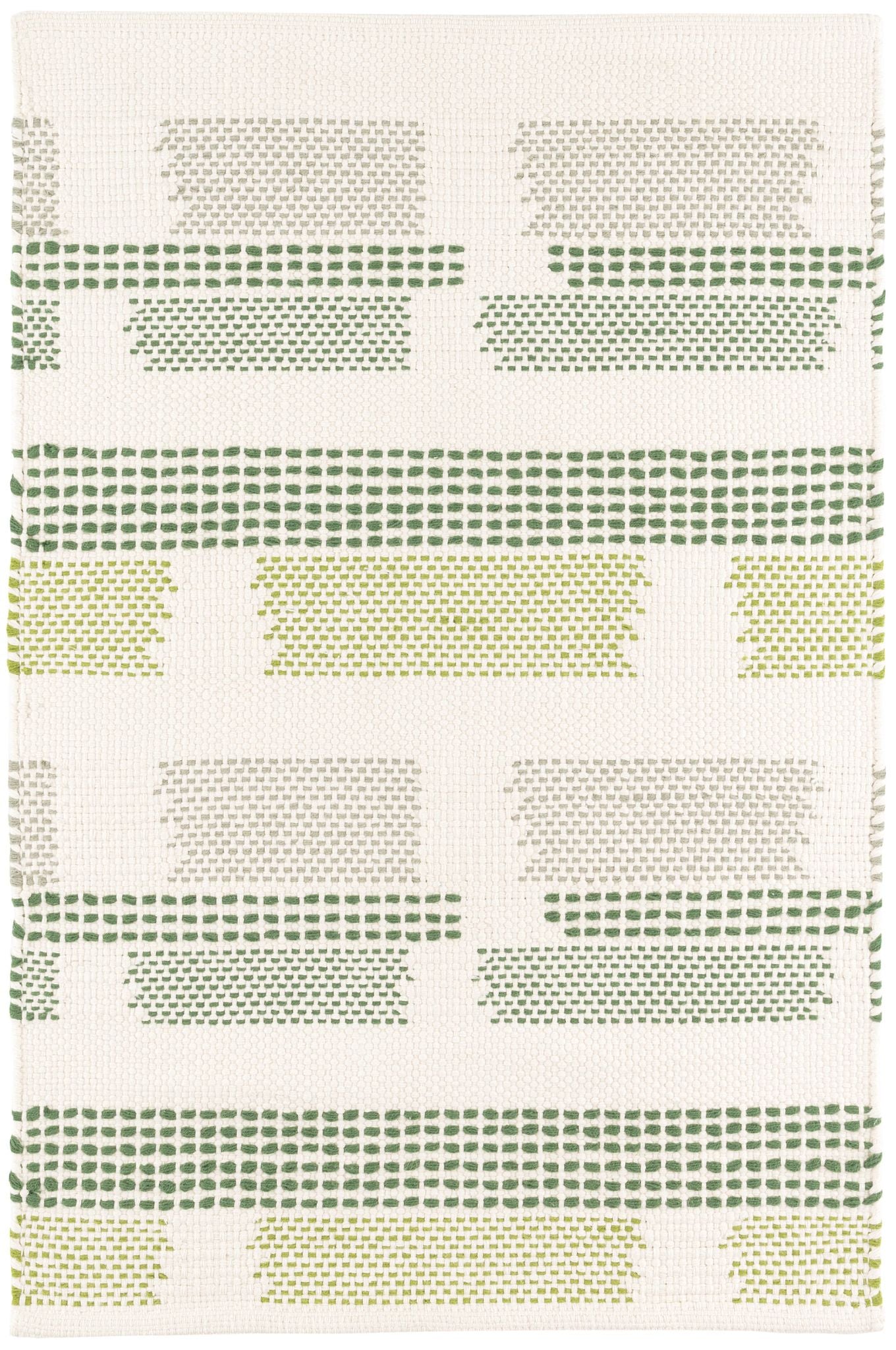 Tread Lightly Green Handwoven Cotton Rug - DA1744 - 10x14