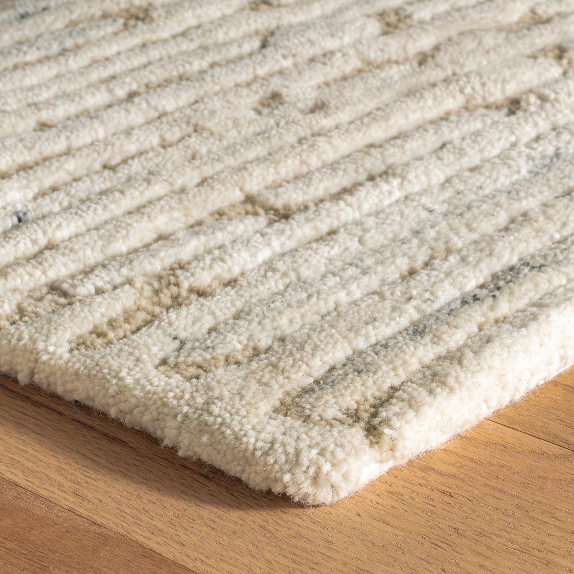 Malone Oatmeal Hand Tufted Wool Rug - DA1857 - 10x14