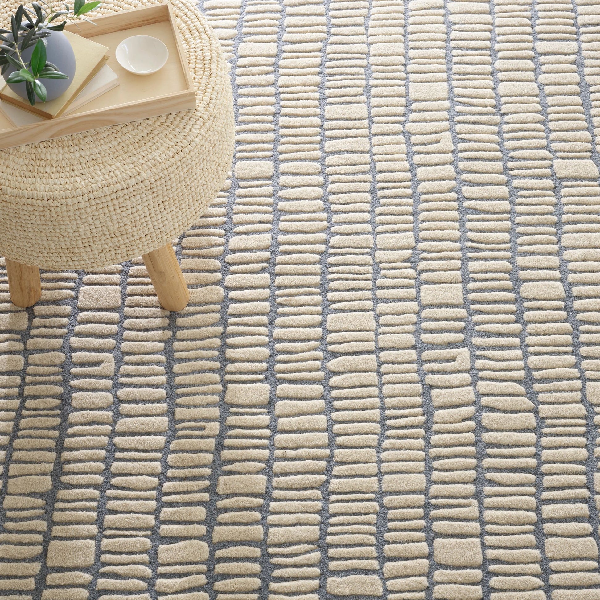 Roark Pewter Blue Hand Tufted Wool Rug - DA1861 - 10x14