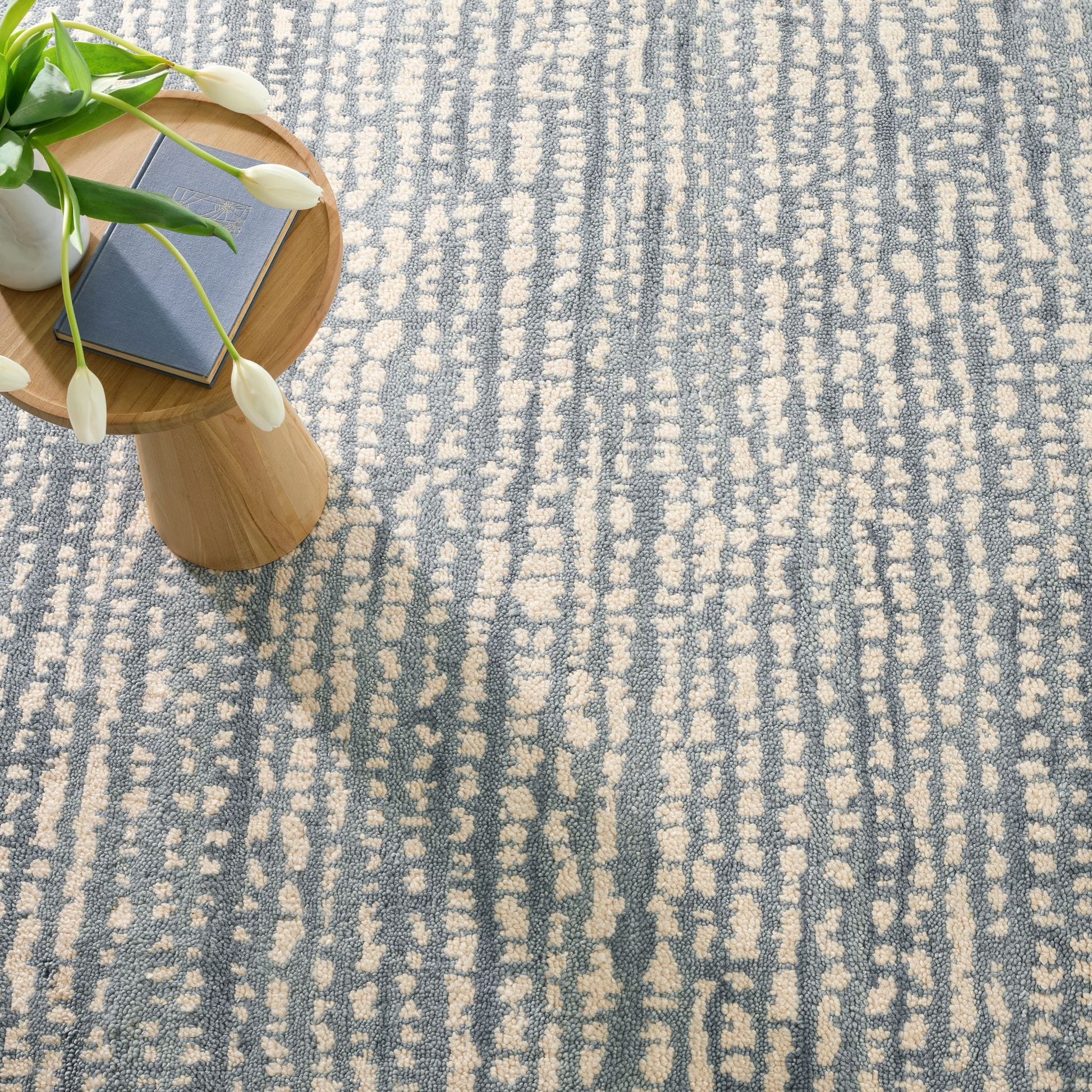 Shepherd Pewter Blue Hand Knotted Wool Rug - DA1866 - 10x14