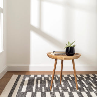 Heights Charcoal Handwoven Wool Rug - DA1903 - 10x14