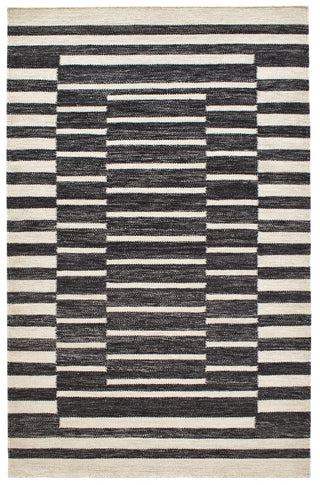 Heights Charcoal Handwoven Wool Rug - DA1903 - 10x14