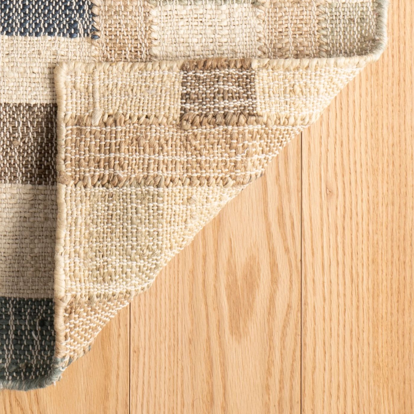 Mosaic Blue Handwoven Jute Rug - DA1904 - 10x14