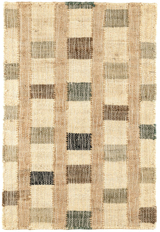 Mosaic Blue Handwoven Jute Rug - DA1904 - 10x14