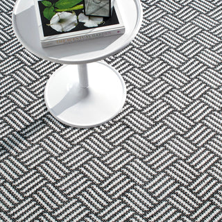 Crisscross Black Handwoven Indoor/Outdoor Rug - DA1907 - 10x14