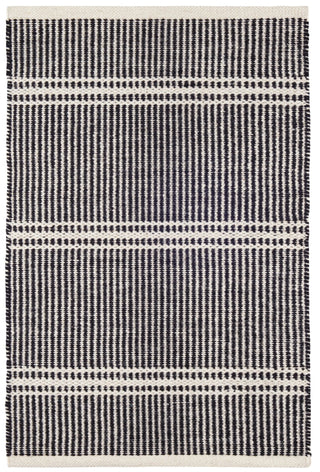 Malta Black/Ivory Handwoven Wool Rug - DA1925 - 10x14