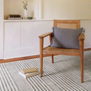 Tracks Grey Hand Loom Knotted Wool Rug - DA1933 - 10x14
